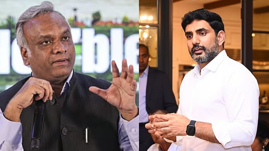 <div class="paragraphs"><p>Karnataka’s IT Minister Priyank Kharge and Andhra Pradesh’s IT Minister Nara Lokesh.</p></div>