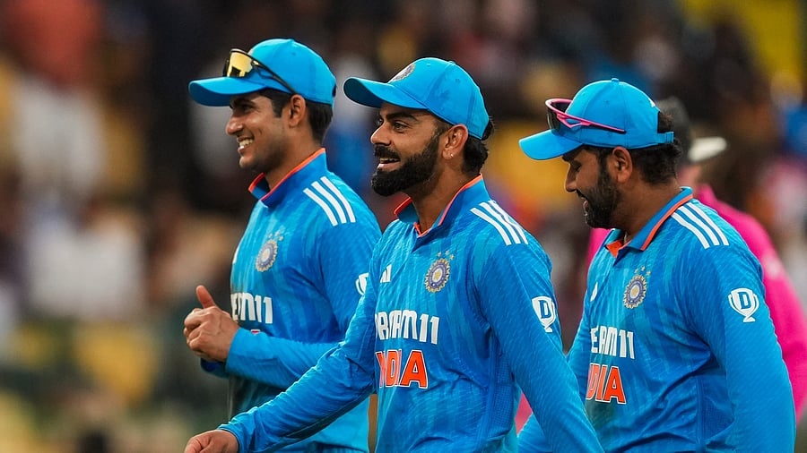 <div class="paragraphs"><p>Rohit Sharma, Virat Kohli and Shubman Gill </p></div>