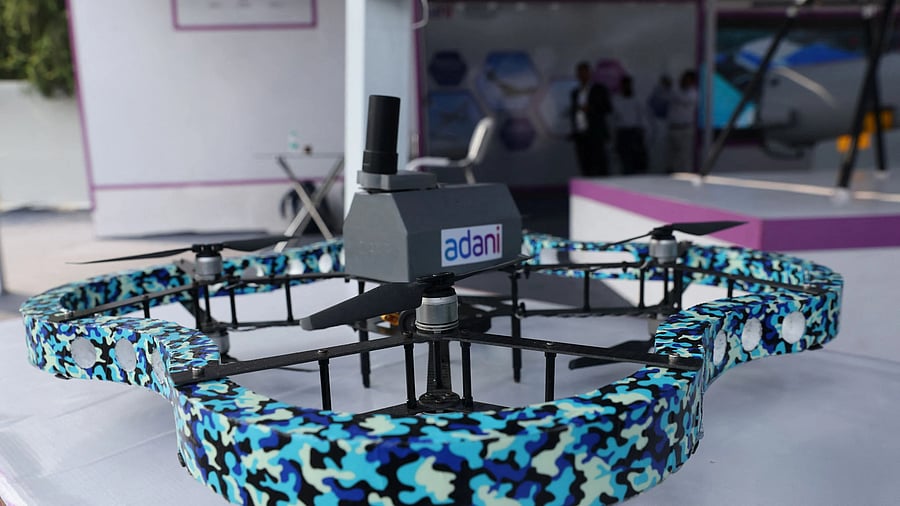 <div class="paragraphs"><p>Unmanned Aerial Vehicle  at the Hindon Airbase in Ghaziabad.</p></div>