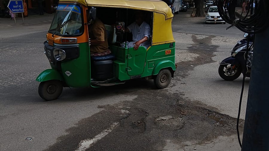 From Sampige Theatre to 11th Main, residents say the area’s famed charm is now buried under broken roads. DH PHOTO/Shraddha AK 