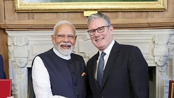 <div class="paragraphs"><p>File photo: Prime Minister Narendra Modi shakes hand with his British counterpart Keir Starmer.</p></div>