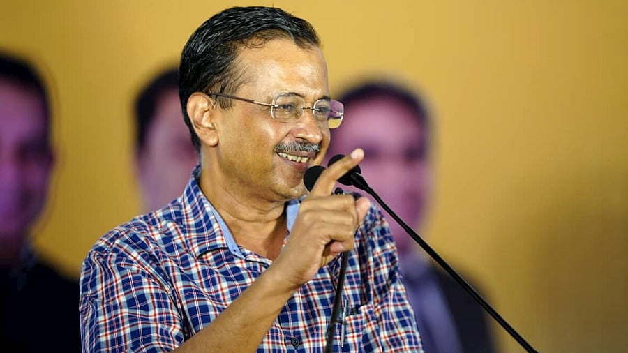 <div class="paragraphs"><p>Aam Aadmi Party (AAP) chief Arvind Kejriwal addresses the party's meeting with South Goa volunteers, in Goa.</p></div>