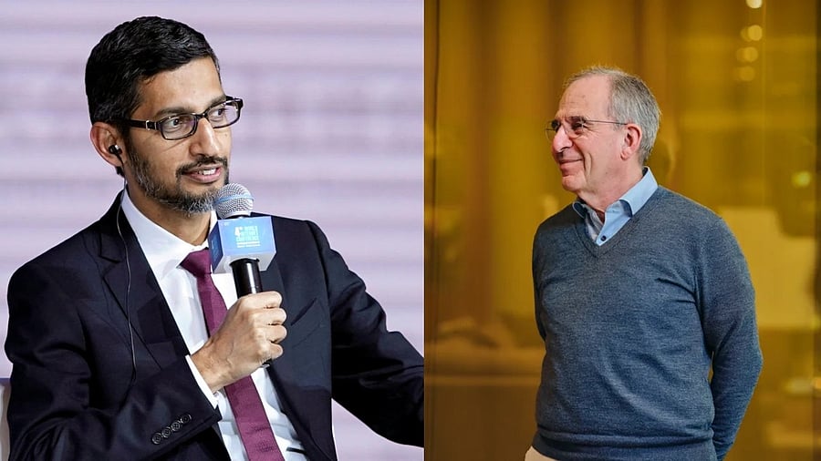 <div class="paragraphs"><p>Google CEO Sundar Pichai and Nobel Prize 2025 winner Michel Devoret.</p></div>