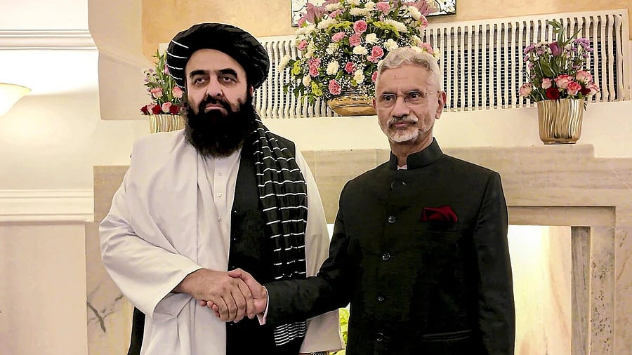 <div class="paragraphs"><p>India's External Affairs Minister S Jaishankar during a meeting with Afghanistan's Foreign Minister Amir Khan Muttaqi in New Delhi. </p></div>