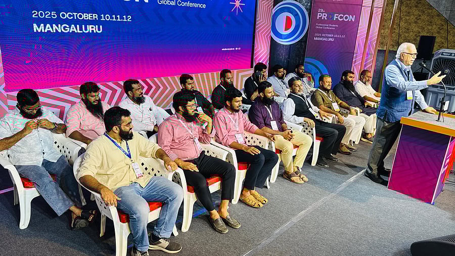 <div class="paragraphs"><p>Former Chief Election Commissioner S Y Quraishi addressing gathering at&nbsp;29th 'Profcon'-- Global Professional Students' Conference-organised at Surya woods convention centre in Mangaluru on Saturday.</p></div>