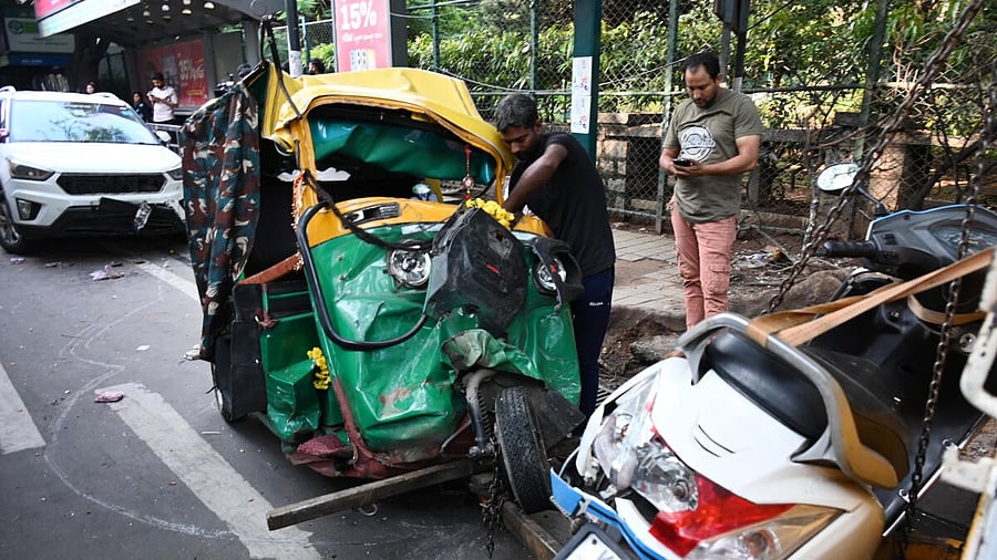 <div class="paragraphs"><p>A BMTC bus driver suffered seizures on the road near Chinnaswamy stadium in the city on Saturday. He lost control and the bus collided with other vehicles in front of it, causing a series of accidents. </p></div>