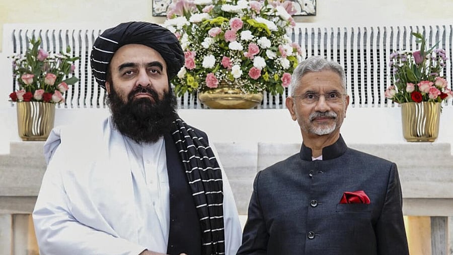 <div class="paragraphs"><p>Union External Affairs Minister S Jaishankar during a meeting with his Afghani counterpart Amir Khan Muttaqi, in New Delhi. </p></div>