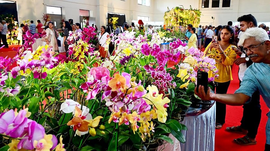 <div class="paragraphs"><p>Visitors at the Orchid show organised by The Orchid Society of Karnataka &amp; Indo American Hybrid Seeds at St Joseph University&nbsp;in Bengaluru.&nbsp;</p></div>