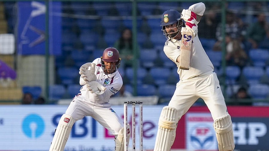 <div class="paragraphs"><p>KL Rahul essays a drive during his unbeaten knock.</p></div>