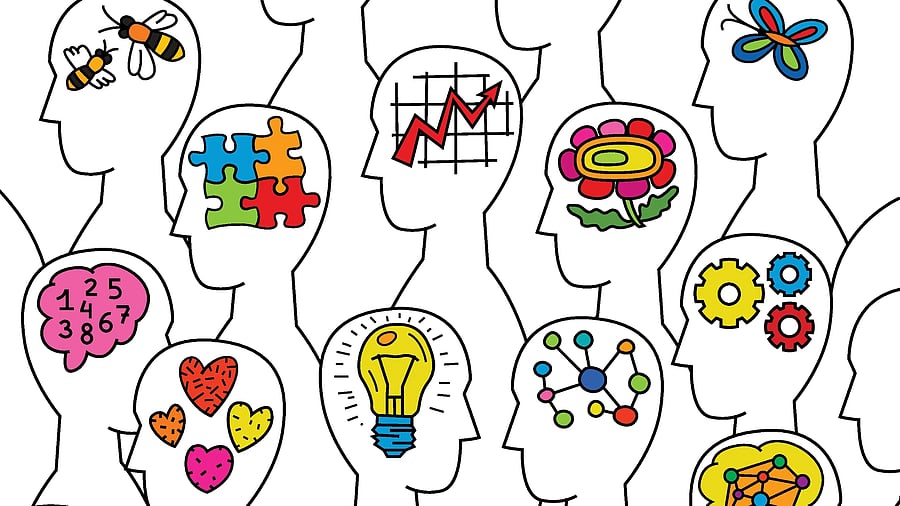 <div class="paragraphs"><p>Human mind and experience diversity. Neurodiversity, autism acceptance. Differences in personality characteristics. An inclusive, understanding society. Vector illustration in colorful pop art style. </p></div>