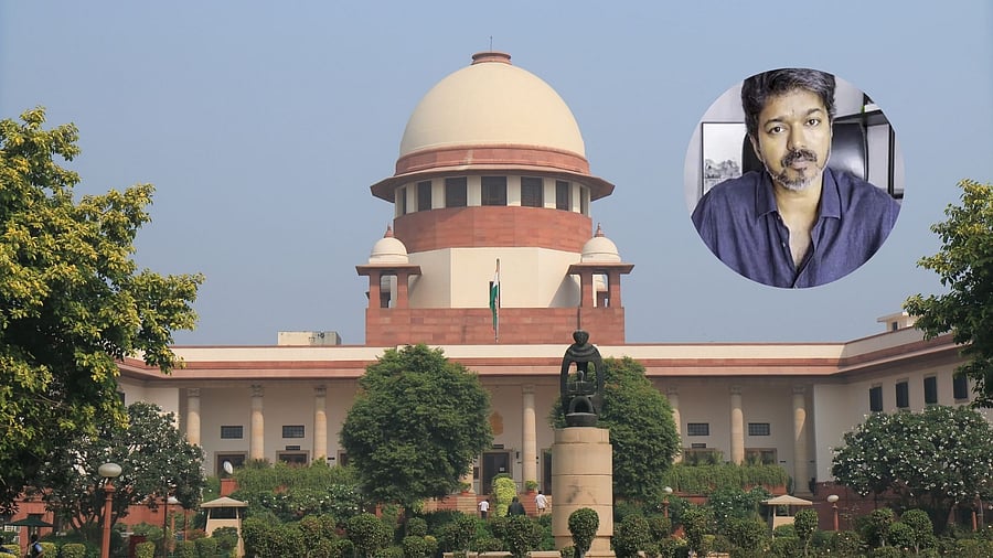 <div class="paragraphs"><p>The Supreme Court of India (Inset) TVK Chief Vijay</p></div>