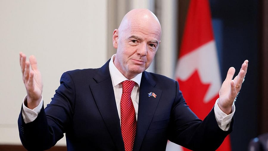 <div class="paragraphs"><p>FIFA’s President Gianni Infantino meets with Canada's Prime Minister Mark Carney (not pictured) on Parliament Hill in Ottawa, Ontario, Canada.</p></div>