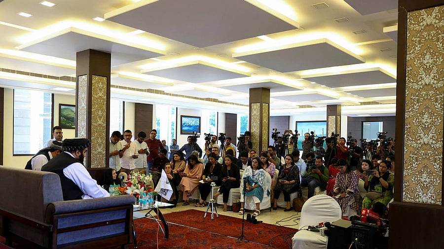 <div class="paragraphs"><p>After backlash over Afghan Foreign Minister’s ‘exclusionary’ press meet in New Delhi, another was held on October 12, with women journalists in attendance. </p></div>