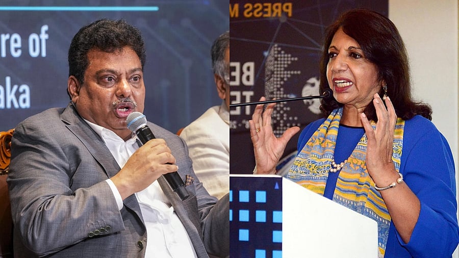 <div class="paragraphs"><p>(L - R) Karnataka Industries Minister M B Patil and Biocon Chief Kiran Mazumdar-Shaw&nbsp; &nbsp;</p></div>
