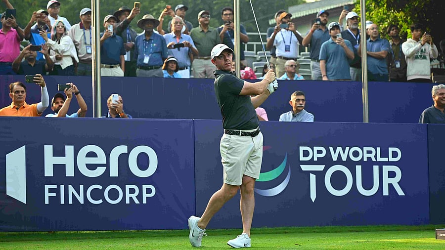Rory McIlroy during the pro-am of the DP World Tour India Championship at the Delhi Golf Club on Wednesday. 