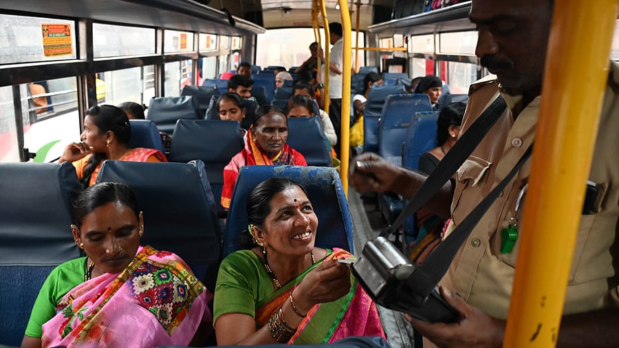 <div class="paragraphs"><p>Nearly two-thirds of working women in the city commute daily using free bus rides. </p></div>