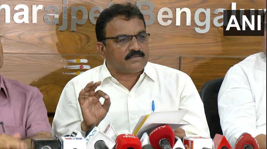 <div class="paragraphs"><p>Karnataka State Contractors' Association President R Manjunath. Credit: X@ANI</p></div>