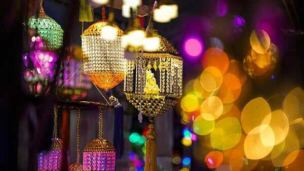 <div class="paragraphs"><p>Chandeliers and decorative lights being sold at a shop ahead of the upcoming ‘Diwali’ festival.</p></div>