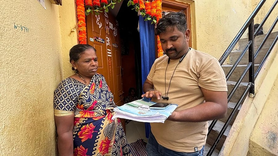 <div class="paragraphs"><p>An enumerator at work in Bengaluru.&nbsp;</p></div>