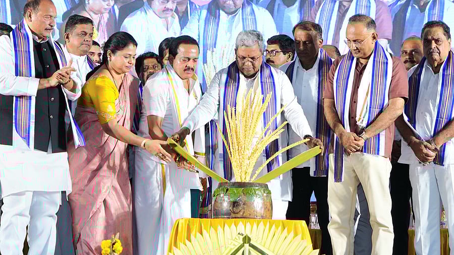 <div class="paragraphs"><p>Chief Minister Siddaramaiah inaugurates  ‘Ashoka Jana Mana 2025’ programme organised by Rai Estate Educational and Charitable Trust, at Junior College grounds in Kombettu in Puttur on Monday. </p></div>