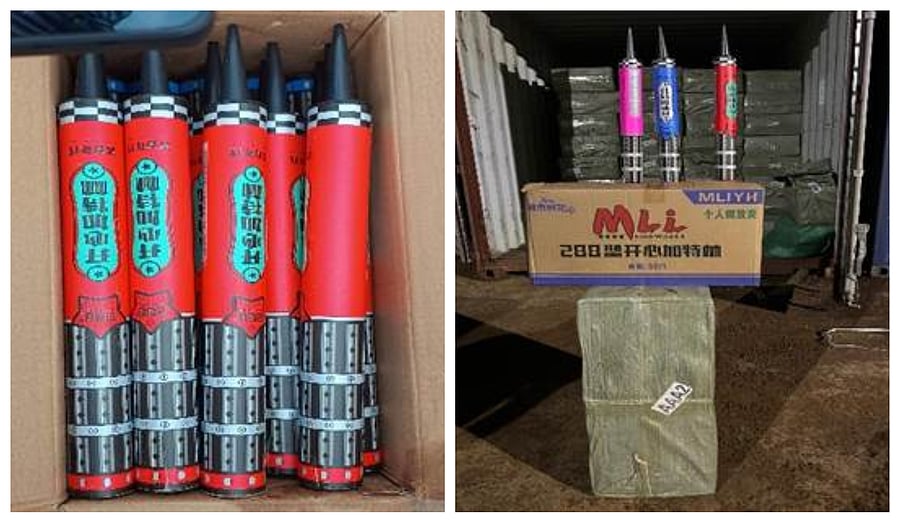 <div class="paragraphs"><p>The firecrackers seized at Nhava Sheva port in Raigad district of Maharashtra.&nbsp;</p></div>