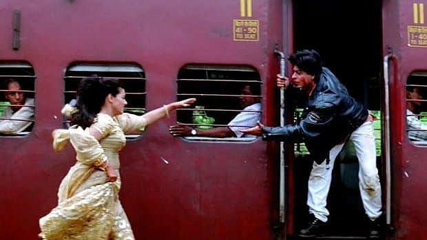 <div class="paragraphs"><p>The last train scene of DDLJ with Kajol's Simran and Shah Rukh's Raj.</p></div>
