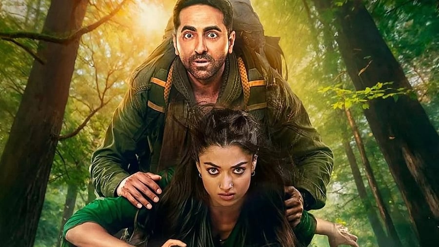 <div class="paragraphs"><p>Rashmika Mandanna and Ayushmann Khurrana in a scene from 'Thamma'.</p></div>