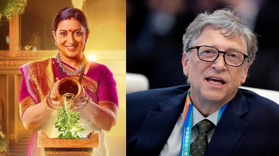 <div class="paragraphs"><p>Smriti Irani in 'Kyunki...' and Bill Gates(R)</p></div>