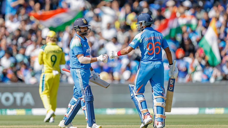 <div class="paragraphs"><p>Rohit Sharma (left) and Shreyas Iyer helped India post a decent total.&nbsp;</p></div>
