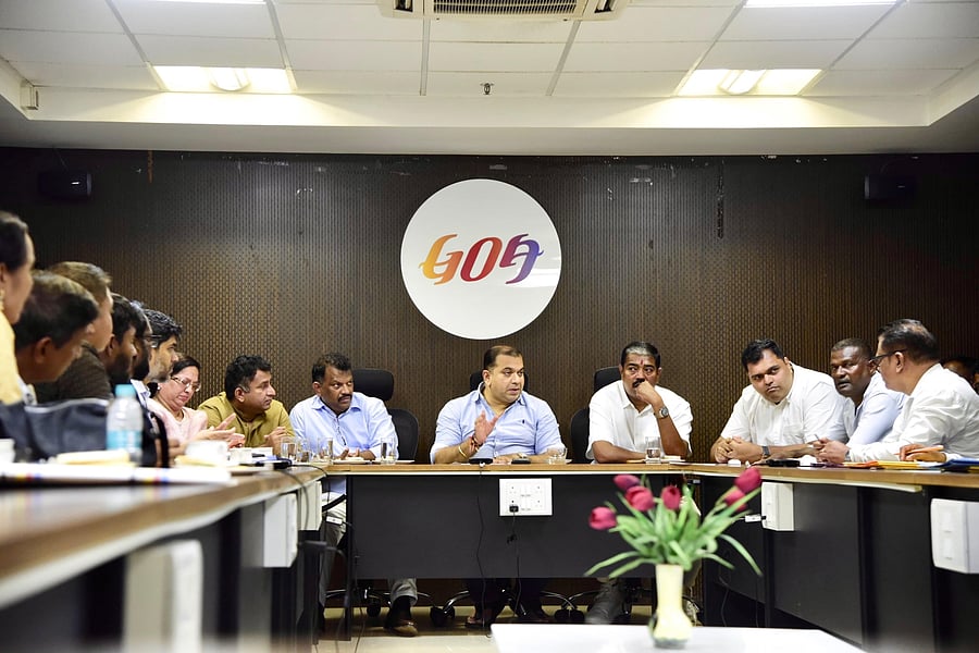 <div class="paragraphs"><p>Rohan Khaunte during an interaction with Coastal MLA’s, Water Sports Stakeholders and Government Officials.</p></div>