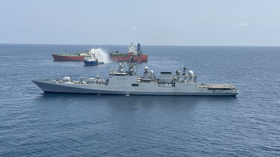 <div class="paragraphs"><p>INS&nbsp;Trikand caries out rescue operation</p></div>