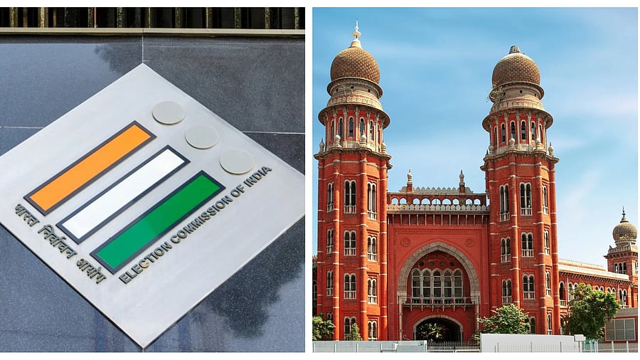 <div class="paragraphs"><p>Election Commission of India logo and Madras High Court </p></div>
