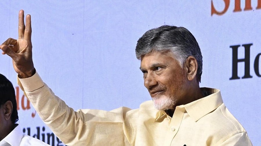 <div class="paragraphs"><p>Andhra Pradesh Chief Minister N Chandrababu Naidu during an interaction with members of the Telugu diaspora from across the Gulf countries, in Dubai.</p></div>