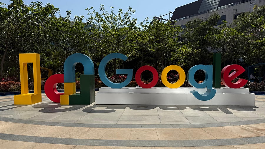 <div class="paragraphs"><p>Google logo at the company's Bengaluru campus in Mahadevpura.</p></div>