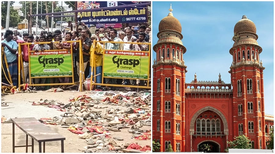 <div class="paragraphs"><p>File photo of the TVK rally stampede spot in Karur(L), the Madras High Court.</p></div>