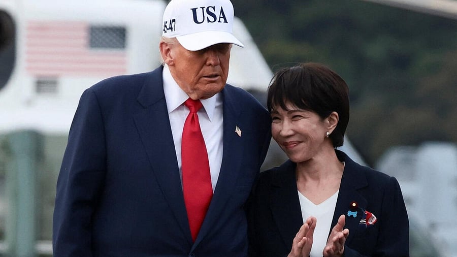 <div class="paragraphs"><p>U.S. President Donald Trump with Japanese Prime Minister Sanae Takaichi.</p></div>