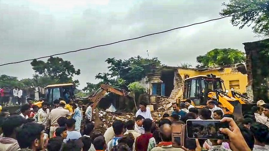<div class="paragraphs"><p>Rescue operation underway after a portion of a government school building collapsed, killing at least seven children and injuring 27, some of them critically, in Jhalawar district, Rajasthan.</p></div>