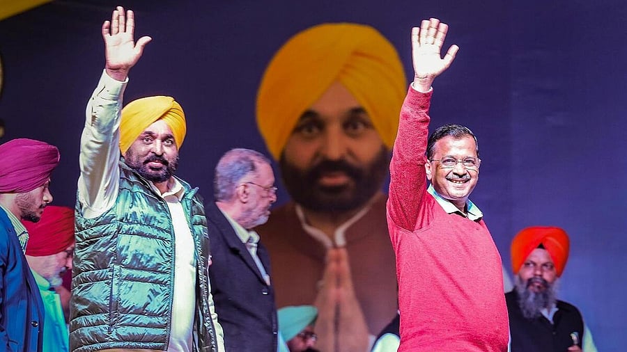 <div class="paragraphs"><p>Punjab Chief Minister Bhagwant Mann and AAP Convenor Arvind Kejriwal</p></div>