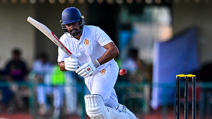 <div class="paragraphs"><p>Karun Nair scored an unbeaten 142 to drive Karnataka to a position of strength against Kerala on Saturday.</p></div>