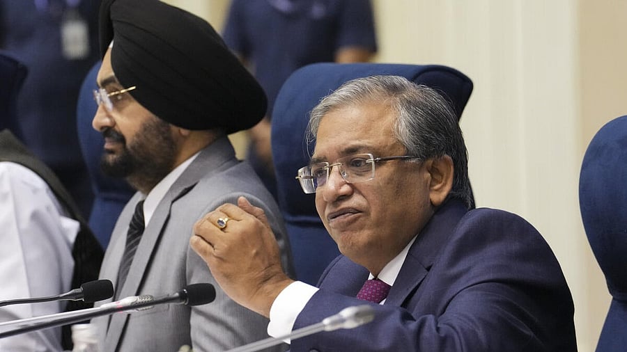 <div class="paragraphs"><p>Chief Election Commissioner Gyanesh Kumar addresses a press conference.&nbsp;</p></div>