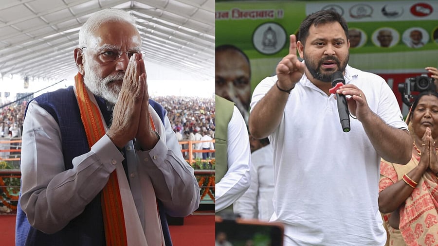 <div class="paragraphs"><p>PM Modi and Tejashwi Yadav.</p></div>