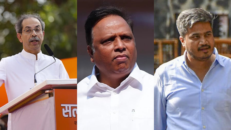 <div class="paragraphs"><p>Shiv Sena (UBT) chief Uddhav Thackeray, BJP leader Ashish Shelar and&nbsp;NCP (SP) MLA Rohit Pawar.</p></div>