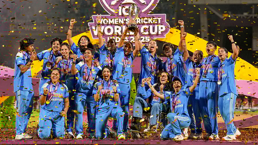 <div class="paragraphs"><p>Harmanpreet Kaur and co lift World Cup 2025.</p></div>