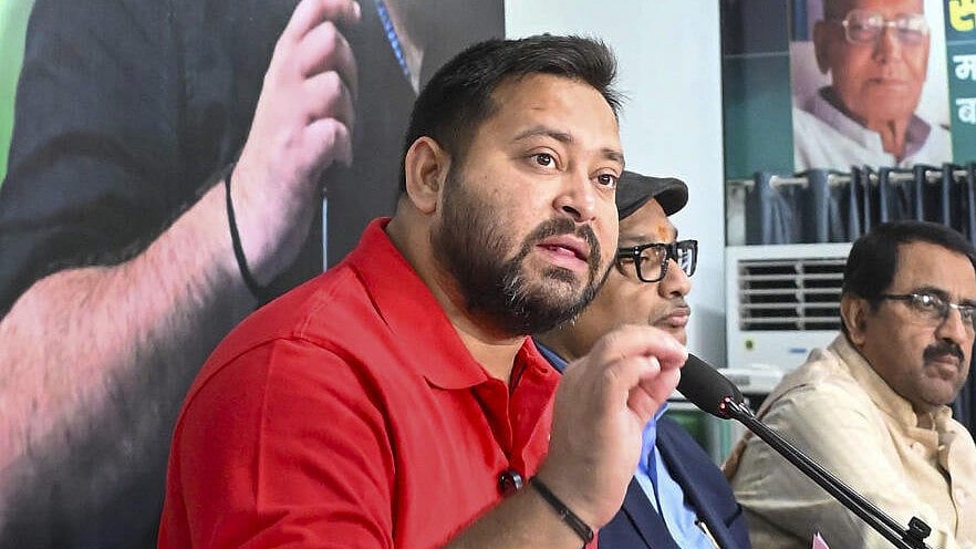 <div class="paragraphs"><p>RJD leader Tejashwi Yadav addresses a press conference, in Patna, Tuesday, Nov. 4, 2025.</p></div>