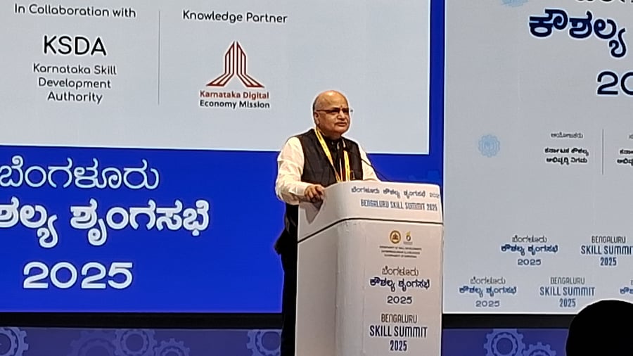 <div class="paragraphs"><p>NITI Aayog CEO BVR Subrahmanyam delivers keynote address at the Bengaluru Skill Summit 2025.</p></div>