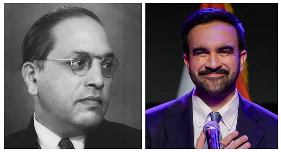 <div class="paragraphs"><p>B R Ambedkar and Zohran Mamdani </p></div>