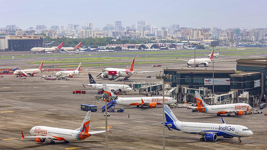 <div class="paragraphs"><p>Flights parked on the runway at Chhatrapati Shivaji Maharaj International Airport, in Mumbai (Image for representation)</p></div>