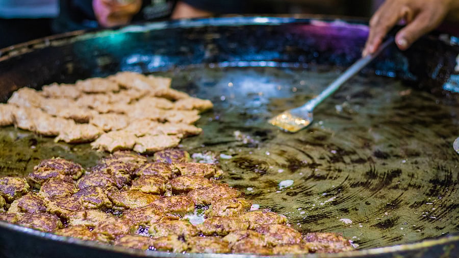 Galouti kebab at a Lucknow food stall.