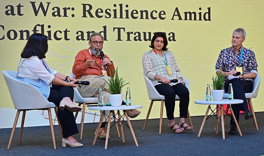 Experts take part in a panel discussion on the second day of the national mental health festival in Bengaluru on Sunday. DH PHOTO/RANJU