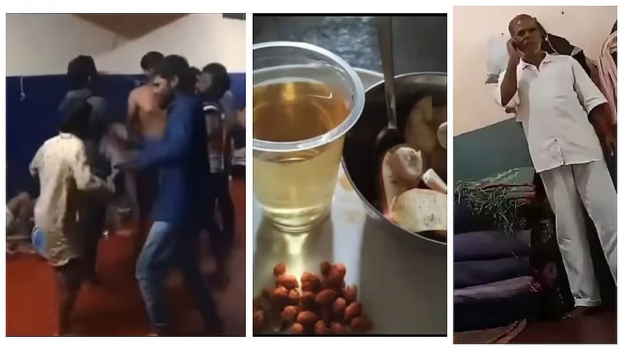 <div class="paragraphs"><p>Screengrab from videos on social media showing the inmates with VIP facilities inside the prison.</p></div>